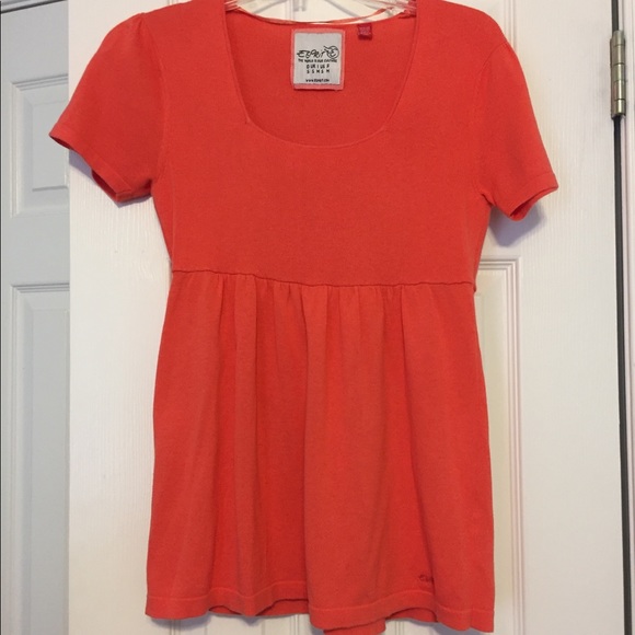 Esprit Soft Orange Knit Blouse - Picture 2 of 8